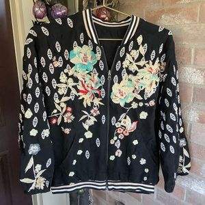 JOHNNY WAS Nancy Reversible Bomber Jacket